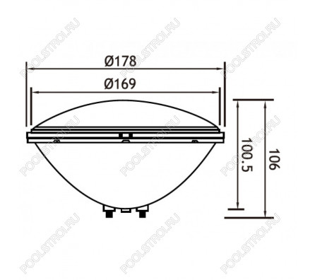 Лампа светодиодная цветная PAR56 24 Вт. 12В AC. LED24LC