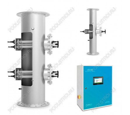Ультрафиолетовая установка LIfetech TOP 616м3, DN300, 4*3kw, 18000h, Ручная очистка